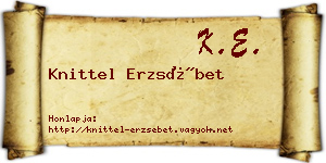 Knittel Erzsébet névjegykártya