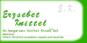 erzsebet knittel business card